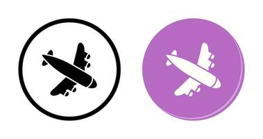 Landing Airplane Vector Icon