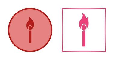 Unique Lit Matchstick Vector Icon