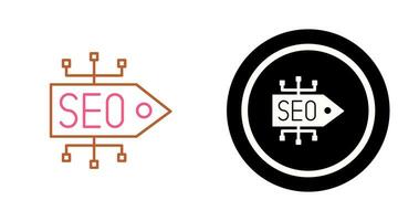 icono de vector de etiqueta seo