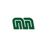 letter nm linear geometric logo vector