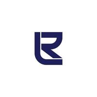 letter lr simple geometric line logo vector