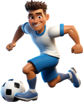 Soccer player png with AI generated.