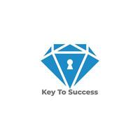 key hole diamond success symbol vector