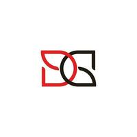 letter eg linked colorful geometric logo vector