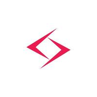 linked arrow square design logo vector