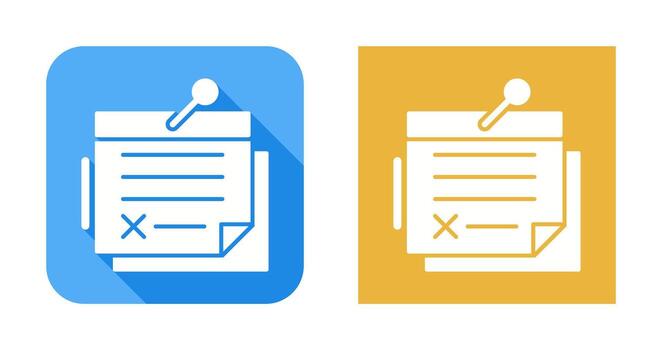 nota, vector, icono vector