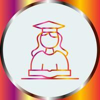 Unique Female Student Vector Icon