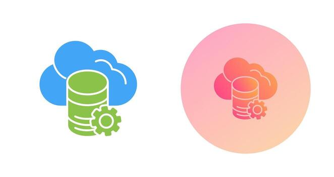 icono de vector de datos de nube