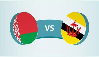 Belarus versus Brunei, team sports competition concept. vector