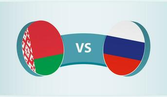 bielorrusia versus Rusia, equipo Deportes competencia concepto. vector