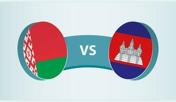bielorrusia versus Camboya, equipo Deportes competencia concepto. vector