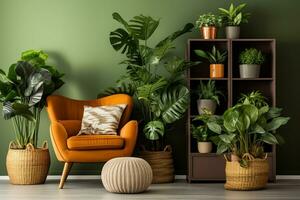 trend of indoor plant enthusiasts with images of stylish monstera AI Generative photo