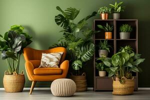 tendencia de interior planta entusiastas con imágenes de elegante monstera ai generativo foto