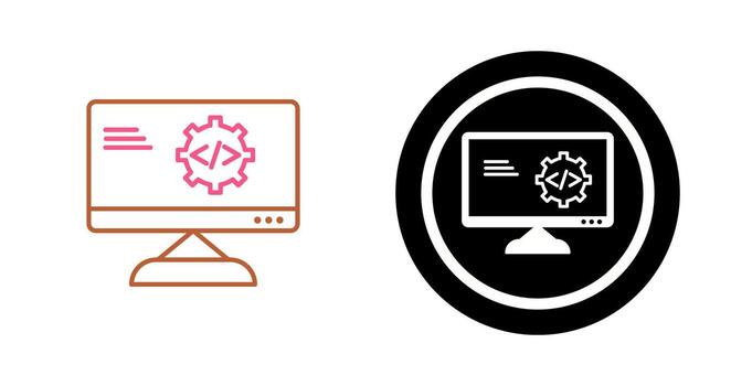 Unique Code Optimization Vector Icon