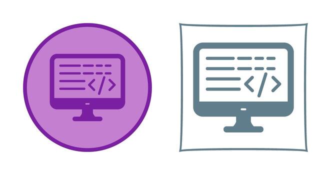 icono de vector de codificación