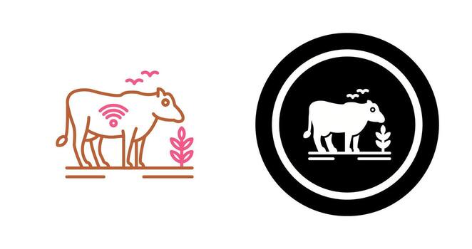 icono de vector de ganado