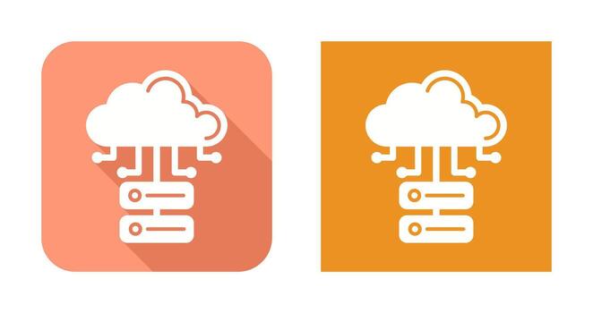 icono de vector de base de datos en la nube