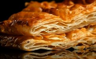 nacional plato Borek panadería. generar ai foto