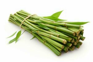 Slender Bunch bamboo stick. Generate Ai photo