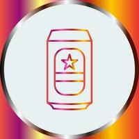 icono de vector de lata de cerveza