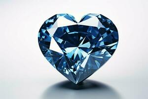 Exquisito nuevo corazón conformado diamante. generar ai foto