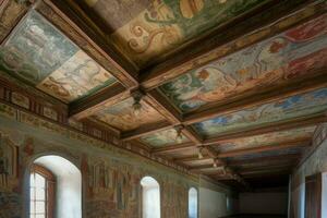 Antique ceiling art. Generate Ai photo