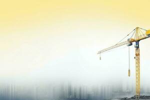 Robust Construction crane. Generate Ai photo