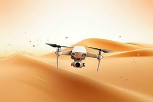 Futuristic Drone mockup. Generate Ai photo