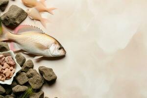 Fish mockup background. Generate Ai photo