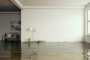 Innovative Flood indoor mockup. Generate Ai photo