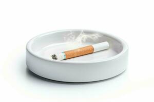 Metal Cigarette ashtray. Generate Ai photo