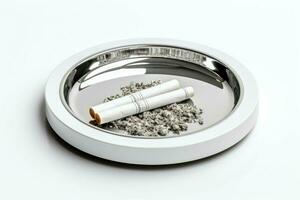 Dirty Cigarette ashtray. Generate Ai photo