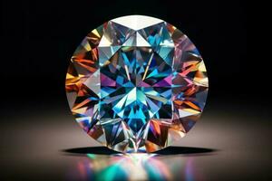 Colorful diamond. Generate Ai photo