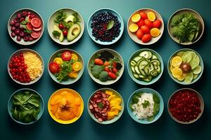 AI Generative Image of healthy vegetarians food photo