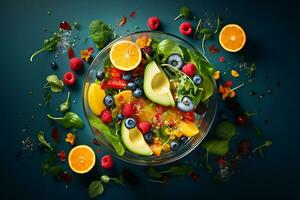 ai generativo imagen de sano vegetarianos comida foto