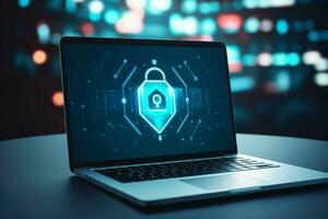 Informative Computer security day data. Generate Ai photo