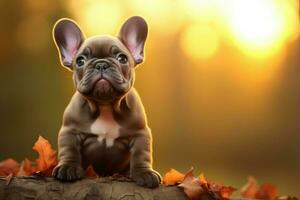 Playful Cute french bulldog. Generate Ai photo