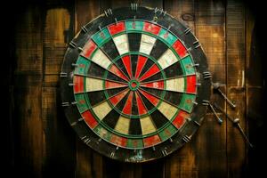 Concentric Dart board target. Generate Ai photo