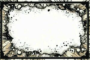 Contrasted Comic style black frame explosion. Generate Ai photo