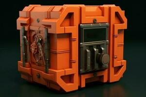 Secure Metallic safe box lock. Generate Ai photo