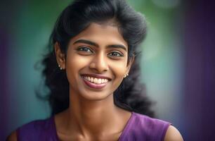 Malayali slim woman. Generate Ai photo