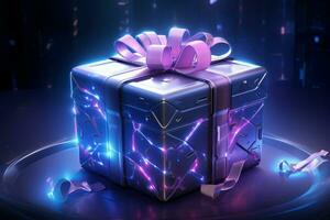 Versatile Cyber gift box. Generate Ai photo