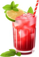 watermelon mojito cocktail png with AI generated.