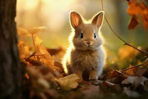 alegre linda Conejo. generar ai foto