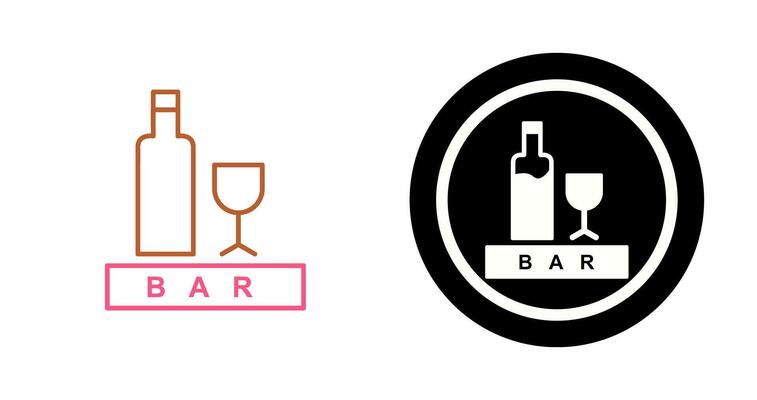 Unique Bar Sign Vector Icon