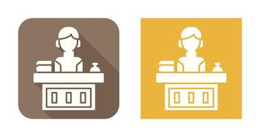 Office Reception Vector Icon