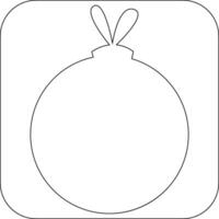 Christmas ball icon for decoration. vector