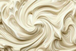 Vanilla whipped cream background. Generate Ai photo