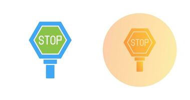 icono de vector de señal de stop