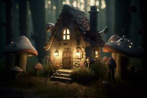 Fairy house. Generate Ai photo